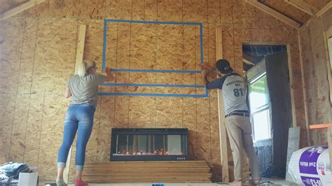 Diy faux fireplace with faux brick chimney. DIY Faux Brick Fireplace - YouTube