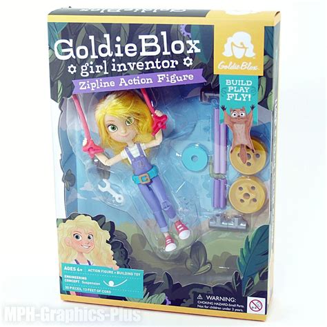 Goldie Blox Girl Inventor Zipline Action Figure Building Toy 30 Pieces Nip 1836234257
