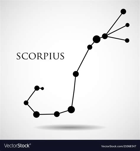 Constellation Scorpius Zodiac Sign Royalty Free Vector Image