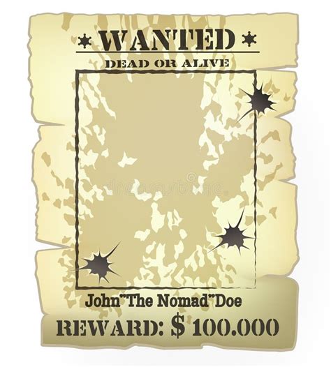 Western Wanted Poster Stock Vector Illustration Of Holes 43620142