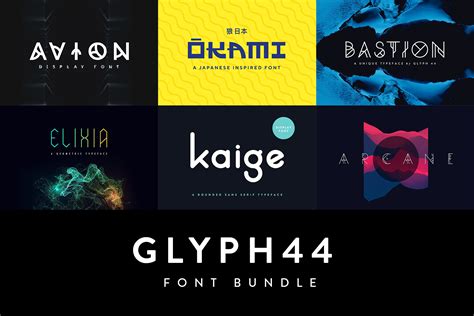 Glyph 44 Font Bundle Sans Serif Fonts ~ Creative Market
