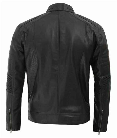 Mens Casual Black Leather Jacket Mens Black Leather Jacket