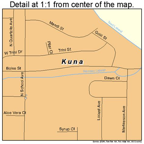 Kuna Idaho Street Map 1644290