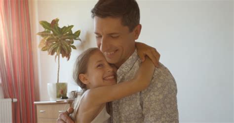 Father And Daughter Embracing On White Background Stock Footage Video 3850784 Shutterstock