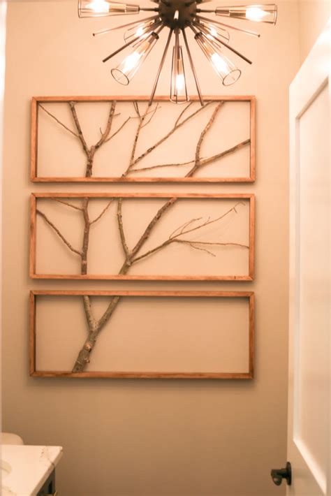 Diy Framed Branches Customizable Large Wall Decor Idea The Unlikely