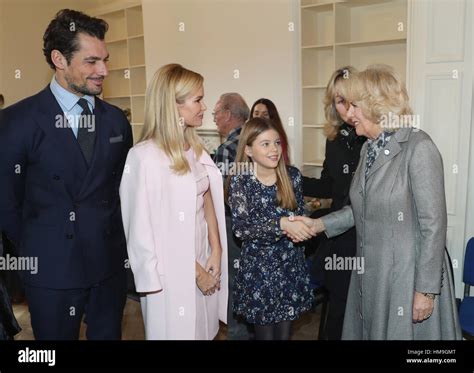 The Duchess Of Cornwall With David Gandy Amanda Holden And Her