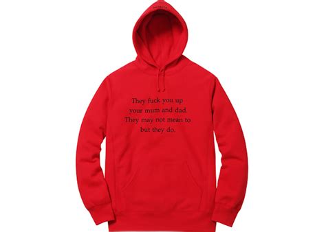 Supreme They Fuck You Up Hoodie Red Mens Fw16 Us