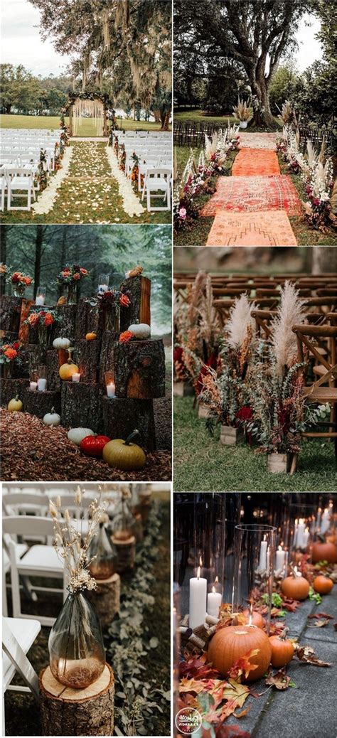 18 Fall Wedding Aisle Decor Ideas Page 2 Hi Miss Puff