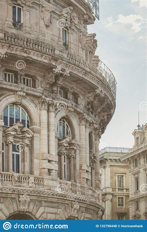 Traditional Italian Architecture In Genova Italy Stock