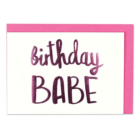 Birthday Babe Card By Raspberry Blossom Notonthehighstreet Com