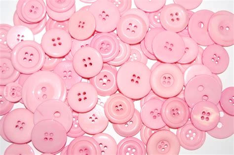 Pack Of 50g Large Pink Buttons Mixed Sizes Of Various Buttons