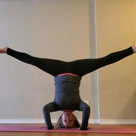 Tripod Headstand Wide Split Exercise How To Workout Trainer By Skimble