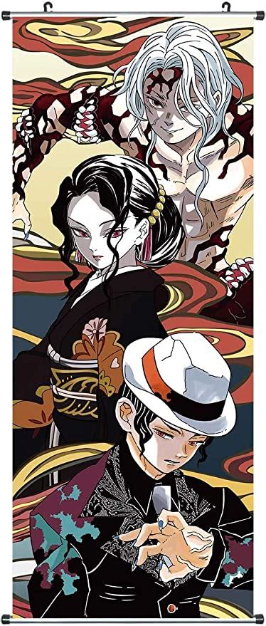 Cosinstyle Anime Scroll Poster For Kibutsuji Muzan Fabric
