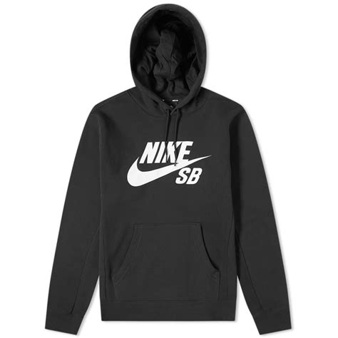 Nike Sb Icon Pullover Skate Hoodie In Blackwhite Modesens