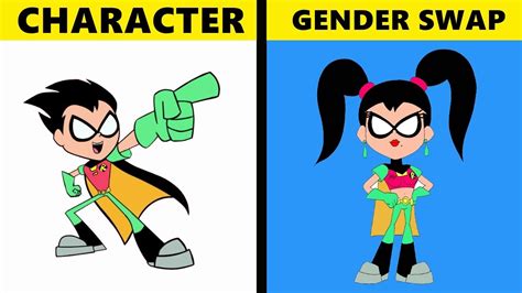 Teen Titans Go Characters Gender Swap Youtube