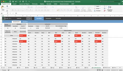 Planilha Excel Para Controle De Pagamentos De Condomínios Diário Excel