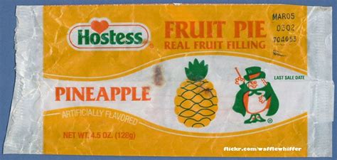 The hostess fruit pie is a desert created by the hostess company. Hostess Fruit Pie - Pineapple - 1999 | Flickr - Photo Sharing!
