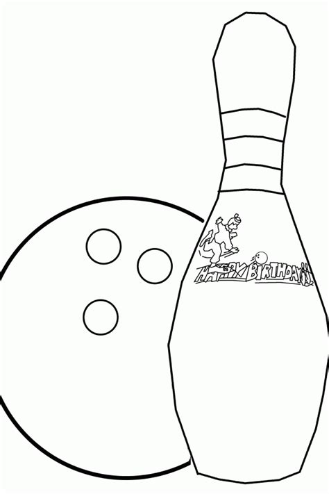 Bowling Pin Coloring Page Coloring Home