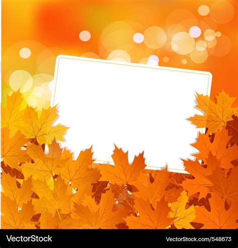 Autumn Background Royalty Free Vector Image Vectorstock