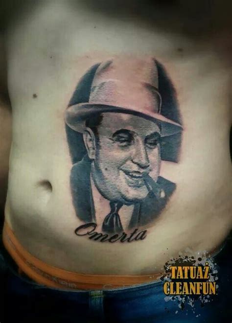 Al Capone Portrait Cleanfun Tattoo Wroclaw Al Capone Wroclaw Portrait