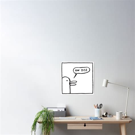 aww yiss meme poster by sticker stacker redbubble