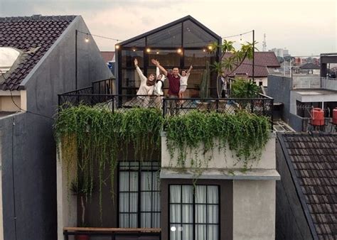 desain atap rooftop minimalis  atas rumah mungil