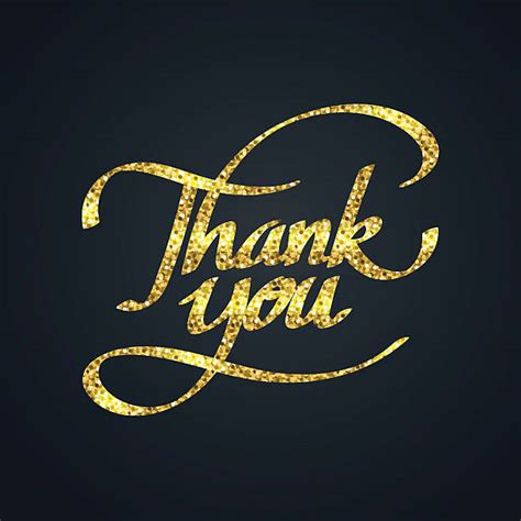 Royalty Free Thank You Gold Greeting Card Clip Art Vector Images
