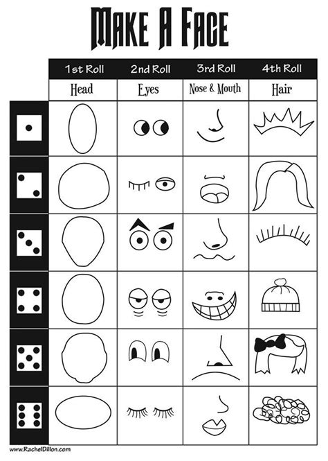 Make A Face Dice Game For Kids To Do This Is Great To Keep Kids