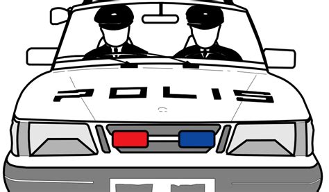 Police Car Clip Art Black And White