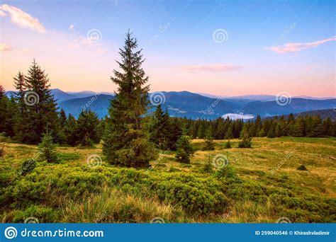 Scenic Summer Landscape Stunning Nature Scenery Ukraine Stock Photo