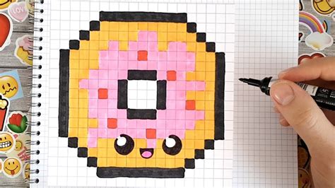 Cómo Dibujar Un Rosquilla Paso A Paso En Pixel Art Easy Drawings