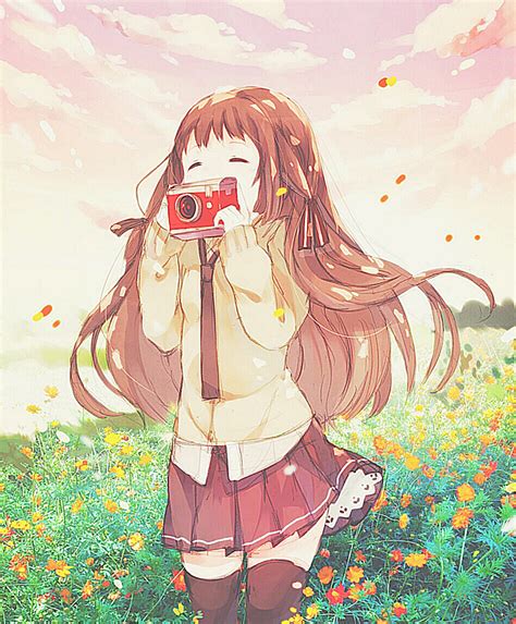 A Kawaii Anime Girl With A Camera