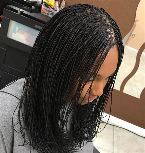 40 Ideas Of Micro Braids Invisible Braids And Micro Twists Micro Braids Styles Micro Braids