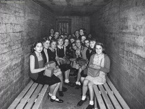 pictured the air raid shelters used by civilians in manchester during world war two