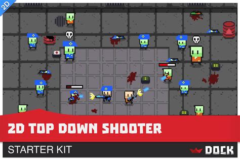 2d Top Down Shooter Game Assets Starter Kit 2d 材质与材料 Unity Asset Store