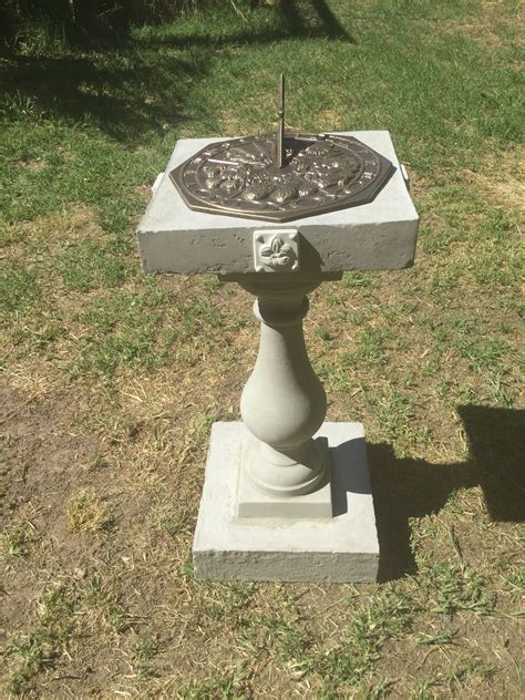 Maybe you would like to learn more about one of these? Sundial pedestal 25" tall 11" wide | Sundial, Concrete ...