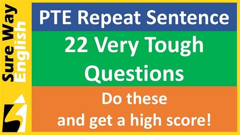 Pte Repeat Sentence Practice 22 Tough Questions Youtube