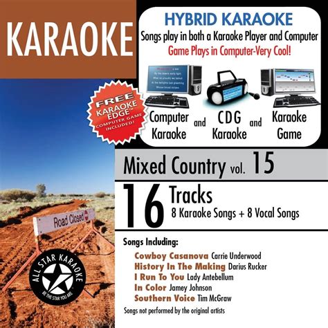all star karaoke karaoke mixed country vol 15 music