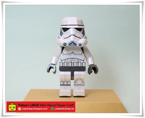 Yobees Lego Mini Figure Paper Craft Lego Stormtrooper Paper Model