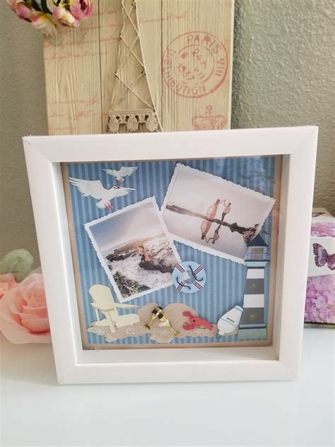 Beach Engagement- Light Up Shadow Box Picture Frame ( Engagement Shoot
