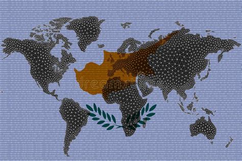 Auf der karte finden sie alle unterkünfte in zypern. Zypern-Weltkarte Mit Einer Pixeldiamantbeschaffenheit ...