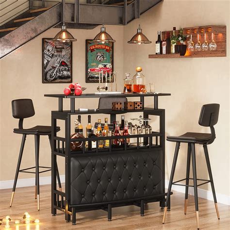 Tribesigns Bar Unit Home Entertainment Bar With Storage And Footrest