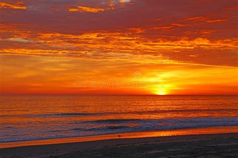 Sunrise Over The Beach At Nags Head North Carolina Stock Image Image