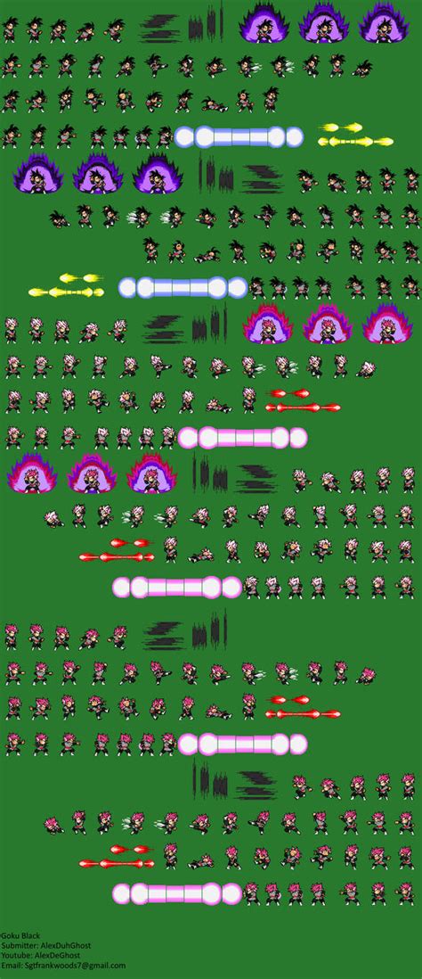 Goku Black Lswi Full Sprite Sheet Updated By Sgtsector On Deviantart