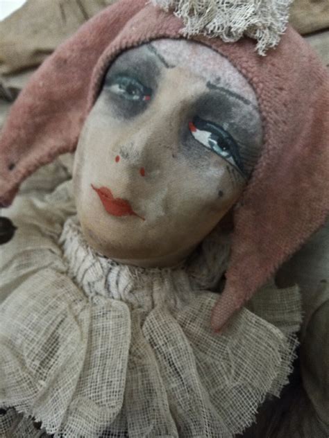 Lovely Antique French Pierrette Columbine Pierrot Harlequin Etsy