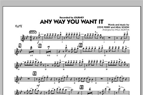 Any Way You Want It Flute Sheet Music Paul Murtha Jazz Ensemble