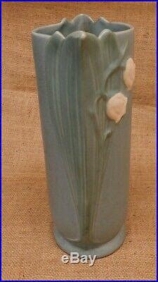 Weller Art Pottery Lily Of The Valley Hp Matte Bouquet Lg Flower Vase