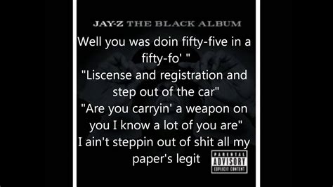 99 Problems Lyrics Jay Z Youtube