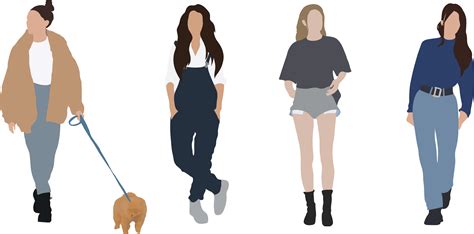 Flat Vector People Illustration - 4 People Pack nel 2020 | Photoshop ...