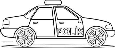 Polis Arabası Sayfa Boyaması Sayfa Boyama